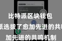 比特派区块钱包  比特派选拔了愈加先进的共鸣机制